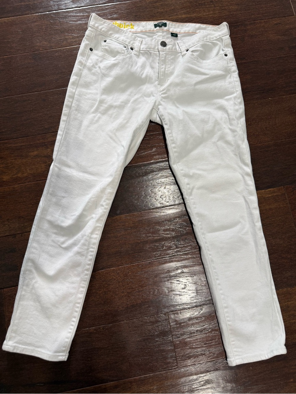 J. Crew White ankle Slim Jeans